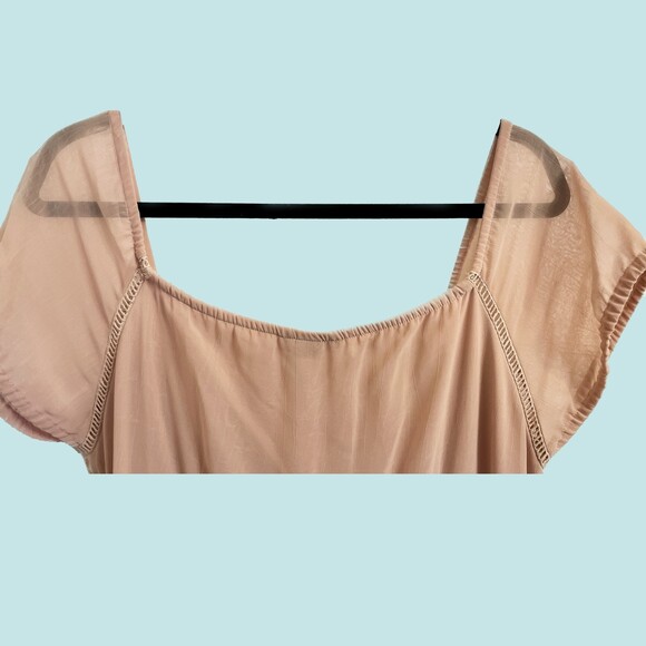 H&M Dusty Rose Dress Off The Shoulders Loose Fit Lightweight US 12/UK 16 - Picture 6 of 8